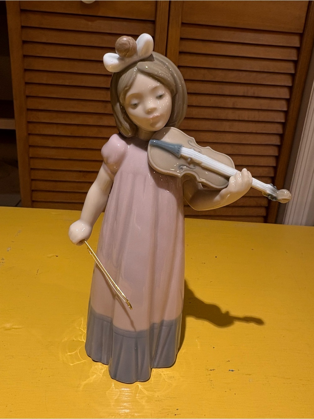 Lladro Nao Girl with Violin Figurine